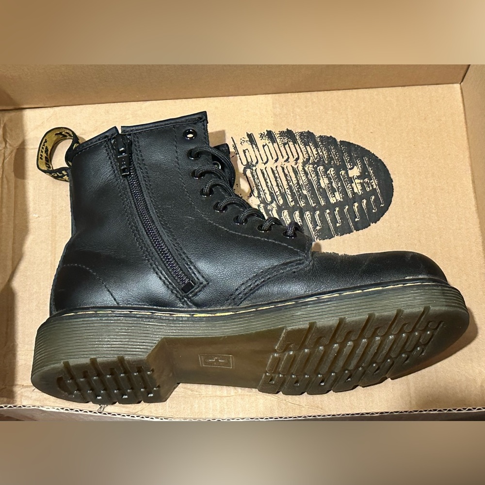 Kids Dr. Martens 1460 Black Leather Boots - Picture 3 of 5